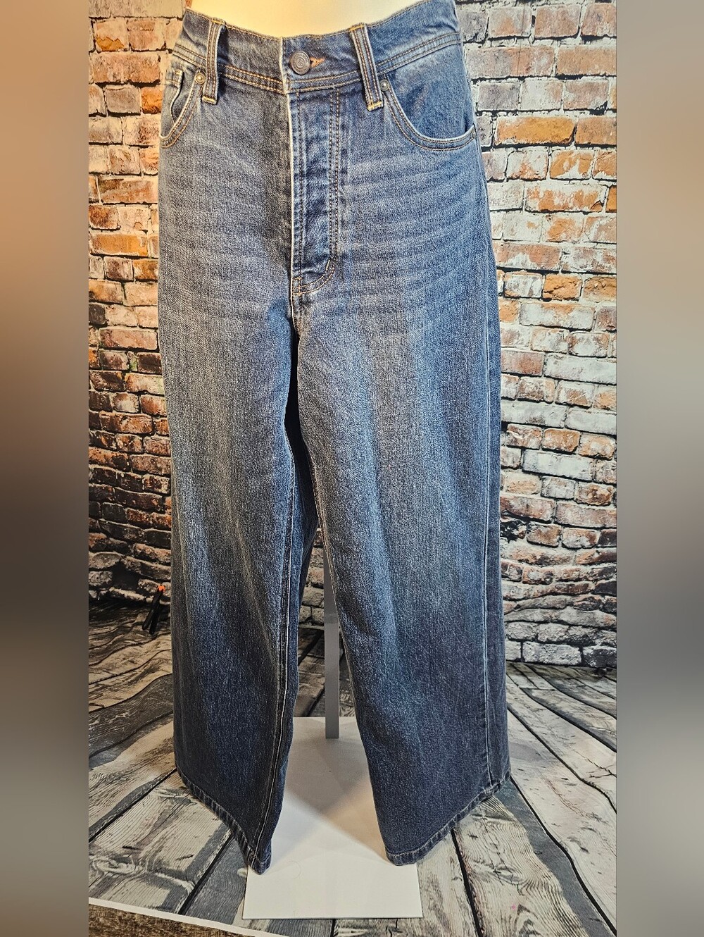 Scotch & Soda Amsterdam The Wave Wide Leg Jeans Size 27 Button Fly Denim